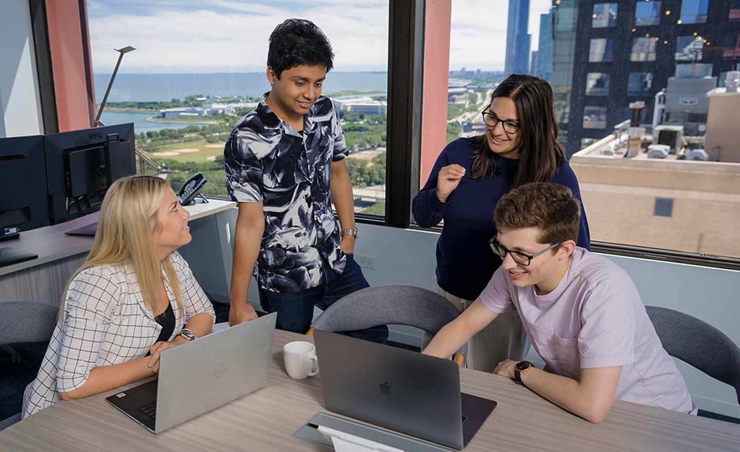 Akuna diverse team working together