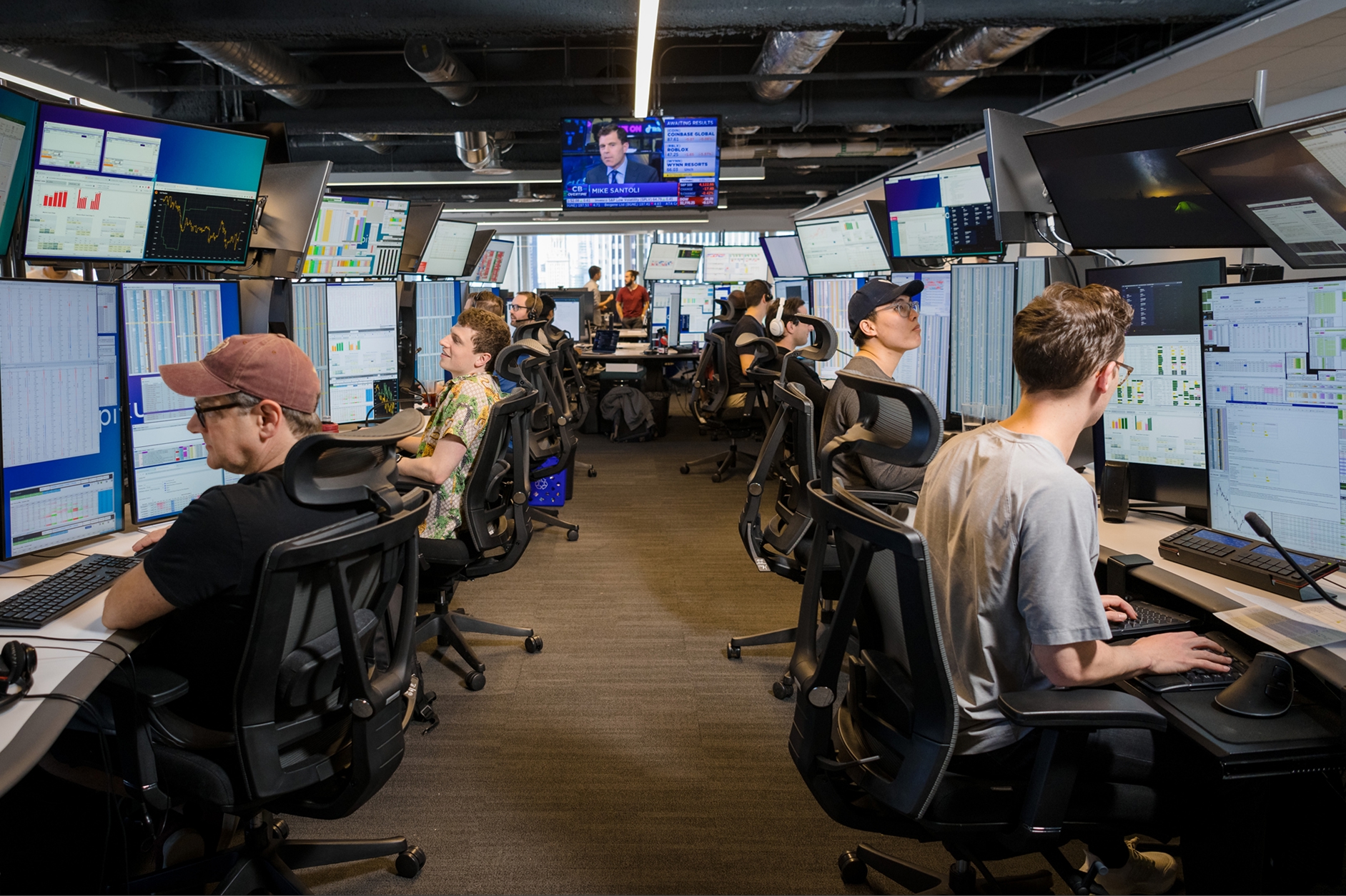 Trading bullpen row Chicago office