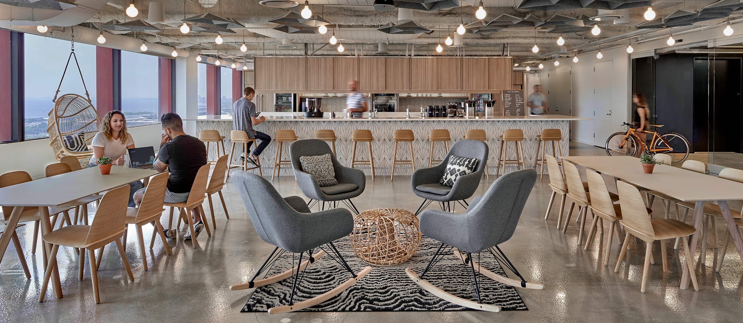 Akuna Chicago office cafe space